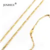 Ожерелья с подвесками JIN HUI 2024, модное ожерелье с распятием Иисуса для женщин/мужчин, католический религиозный крест, золотой цвет, ювелирные изделия, подарки