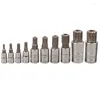 10PCS/Set XZN Tampered Triple Square Spline Bit Socket Driver Set With Storage Box M4-5-6 M8-9-10-12 M14 M16 18 - CRV