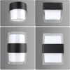 Wall Lamp Outdoor For Garden Front Door Villa Circular Square Plate Double Head Led Lights Home Room Decor