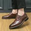 est Italiaanse Oxford Heren Designer Schoenen voor Mannen Luxe Lederen Bruiloft Puntschoen Jurk Klassieke Plus Size 3848 240229