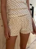 Survêtements pour femmes Femmes Floral 2 pièces Pyjamas Ensembles Y2K Mignon Dentelle Shorts Ensemble Spaghetti Strap Cami Top Taille Haute CoqueOutfits