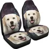 Car Seat Covers Labrador Retriever Print Set 2 Pc Accessories Cover