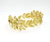 Gold Olive Leaves Tiaras For Brides Handmade Bridal Headband Hair Pieces Unique Bridal Headpiece Bridal Hair Accessories Floral Cr1449539