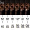 Boucles d'oreilles en or véritable 14 carats 18 carats, bijoux fantaisie, testeur de diamant rond, taille brillant, boucles d'oreilles en diamant cultivé en laboratoire pour hommes et femmes