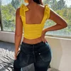 Women's T Shirts STYLISH LADY Satin Corset Vests 2024 Spring Women Spaghetti Strrap Backless Sexy Club Party Crop Tops Tees