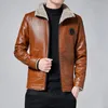 Hommes vestes en cuir d'hiver automne et hiver manteau de fourrure avec polaire fourrure chaude veste en polyuréthane Biker vestes en cuir chaud S-4XL240304