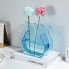 Wazony wazon książki do kwiatów przezroczysty akrylowy nowoczesny wystrój półki na półce kwiecisty aranżacja parapierska Pokój estetyczny
