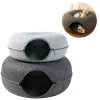 Mats Felt Pet Cat House Cat Tunnel Bed Cats Interactive Toys Funny Kitten Large Cat Exercising Toy Removable Pet Products Cat Villa