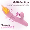 Verwarming Seksspeeltje Dildo Vibrator voor Vrouwen Clitoris Zuigen Stimulatie Gspot Rotatie Telescopische Massage Vrouwelijk Genoegen 240227