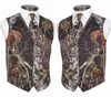 Custom Made Modest Camo Groom Vests Rustic Wedding Vest Tree Trunk Leaves Spring Camouflage Slim Fit Men039s Vests 2 Piece Set 1989625