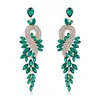 Miallo fashion blue green champagne clear color alloy big Long Drop earring for women