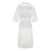 H Women's Sleepwear Women Bathrobe White Letter Bridesmaid Mother of the Bride Maid Honor Get Ready Robes Bridal Party Gifts Dressing Gowns
