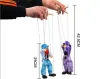 7 Style 25cm Party Party Favor Fintage Colorful Pull Pull String Puppet Clown Wooden Marionette Handcraft Activity Doint Activity Dolly Kids Kids Fy3602