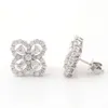 Flower Cluster Vvs Diamond Moissanite Earrings for Women 18k Gold Luxury Earrings Christmas Present Gift