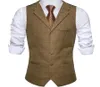 Homens039s Coletes BarryWang Homens Terno Colete Olive Manta Colete Mistura de Lã Sob Medida Colarinho Vneck 3 Bolso Gravata Conjunto Lazer Formal 6347368