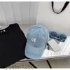 23ss zomer ontwerper hoed dames merk volledige details alfabet harde top baseball cap eend heren en mode blauw gewassen denim RPQU