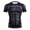 Nouvelle marque Fiess Compression T-shirt à manches courtes 3D hauts d'exercice hommes T-shirt mode d'été T-shirt décontracté