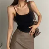 Camisoles Tanks Summer Sling Simple Women Crop Crop Top Sleesess Shirt Lady Bralette Tops Strap Skinny Camisole Base Colet