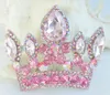 Magnifique broche couronne pendentif rose cristal autrichien EE05050C3 240220