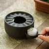 Theeservies Sets Keramische theepotverwarmer met lepel Koffie en thee Kaarshouder voor verwarming