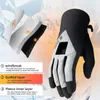 ROCKBROS Bicycle Gloves Breathable Non-slip Cycling Gloves Touch Screen Winter Thermal Warm Full Finger Glove Riding Gloves 240229