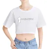 Dames T-shirts Oversimplified Vintage jaren 90 Crop Top Blootgesteld Navel T-shirt Oversize Oneck Tops Vrouwen Grappige T-shirt Mode