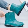 Parzival Autumn Autumn Winter Men Water Boots for Rain High Top Ankle Galoshes 캐주얼 고무 부츠 여성 레인 부츠 드롭 240228