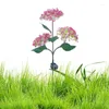 Solarblommor Ljusa Dekorativa blommor 3 huvuden LED Light Garden Stake Weatherproof Yard Decoration Home Supplies