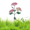 Solar Flower Lights Bright Decorative Flowers 3 Heads LED Light Garden Stake Weatherproof Yard Decoration Home Supplies