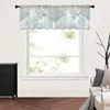 Curtain Blue Ocean Coral Shell Starfish Small Window Valance Sheer Short Bedroom Home Decor Voile Drapes