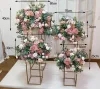 Artificial Flower Ball Gold Pink DIY stor diameter 80 cm Bröllopsbord Centerpieces Stand Decor Geometric Shelf Party Stage Display Grant Event 2024304