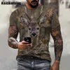 Homens camisetas 2022 verão camuflagem animal caça 3d impressão t-shirt homens mulheres moda casual oversized camiseta harajuku streetwear tops l240304