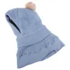 Basker ylle pullover hatt motorhuv för barn baby virka varmt stickat garn beanie vinter flicka mössa