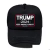 Party Hats 2024 Trump Baseball Hat Presidential Election Caps Save America Again Mesh Cotton Cap Drop Delivery Home Garden Festive Su Dh8Ms