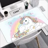 Pads Leuke Cartoon Eenhoorn Bureaubeschermer Bureaumat Gaming Muismat Muismat Muismat Gamer Toetsenbord Pad Pc Accessoires Matten Anime Mause Pads