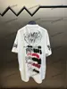 xinxinbuy Männer Designer T-Shirt 2024 Graffiti Brief Druck Paris Muster Kurzarm Baumwolle Frauen Blau Schwarz Rot XS-2XL