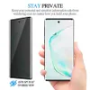 Anti Spy Screen Protector For Samsung Galaxy S24 S23 Ultra S24Plus Fingerprint Unlock Privacy Tempered Glass Film Full Cover White Edge