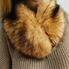Prezenty świąteczne Zimowe kobiety Faux Fur Cape szalik zima ciepłe futra kołnierz eleganckie akcesoria szal zimowe prezenty Faux Fox Fur SC236F
