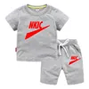 New summer children's 2-piece Boys and girls brand printed short-sleeved T-shirt shorts 2-piece children's casual fashion suit