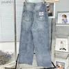 Jeans da donna Designer Pantaloni da donna Jeans Pantaloni con design a lettera ricamata INS Pantaloni in denim moda per signora 240304