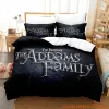 sets Wednesday Addams Bedding Set Cartoon Anime threepiece set Adult Kid Bedroom Duvetcover Sets 3D Cool goth bed sheets