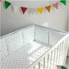 Sängskenor 6st 30x30 cm baby stötfångare i Crib Kids Cot Nursery för tecknad stötfångare pojke tjej sängkläder spädbarn skyddsmöbler 23060 dhh5s