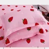 Double Lace Bed Skirt colcha de cama queen Plant Printed Cover SingleQueenKing Size Sheet SkirtPillowcase need order 240227