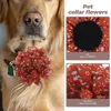 Vêtements de chien 10 pcs arc propriétaire d'animal de compagnie cadeau chat collier de fleur décor fleurs costumes d'halloween charmes de dentelle pour