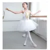 Stage Wear Enfants Ballet Robe Jupe Compétition Tutu Filles Enfants Costume Ballerine Crêpe Danse