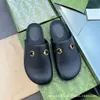 G Familj Half Tuo Baotou Shoes 2023 New Women's Outsider Mueller Shoes, Horseshoe Buckle Flat Shoes, Versatile Casual Lazy Slippers