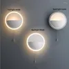 Lampada da parete moderna luci a led 6W retroilluminazione per casa soggiorno camera da letto comodino corridoio passaggio sconce con interruttore a tirante