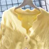 Malhas femininas moda rosa amarelo azul bege v pescoço malha cardigan feminino fino camisola curta manga longa jaqueta de malha feminina jumper senhoras