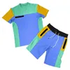 Tute da uomo Moda Uomo Patch Stich T Shirt Pantaloncini Set Estate Palestra Sport Casual Crossfit Magliette 2 pezzi Abito da uomo Tuta