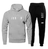 Novo designer quente dos homens agasalho moletom calças terno marca de luxo carta impressão com capuz e moletom duas peças conjunto masculino feminino dunks sweatsuit.